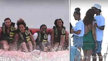 Rihanna and A$AP Rocky Jet Ski, PDA in Barbados