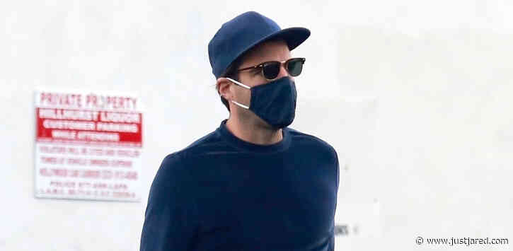 Zachary Quinto Keeps Things Cool in Blue While Picking Up Breakfast