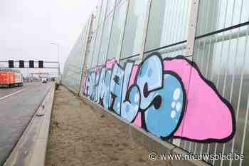 Gloednieuwe geluidswanden aan E17 al beklad met graffiti