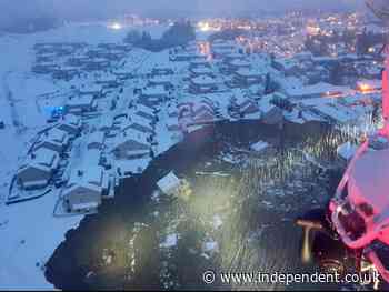 Ten injured and 21 missing after landslide destroys houses near Oslo