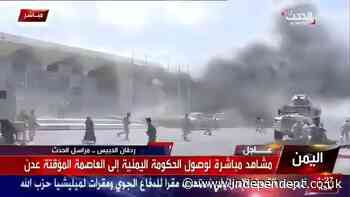 Yemen attack: ‘At least 15 killed’ in large explosion at Aden airport as government officials land