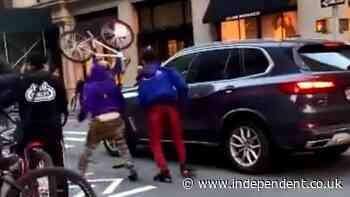 Teen arrested after broad-daylight bike gang attack on SUV in New York City