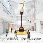 Lindt’s foyer features world’s highest, free standing chocolate fountain