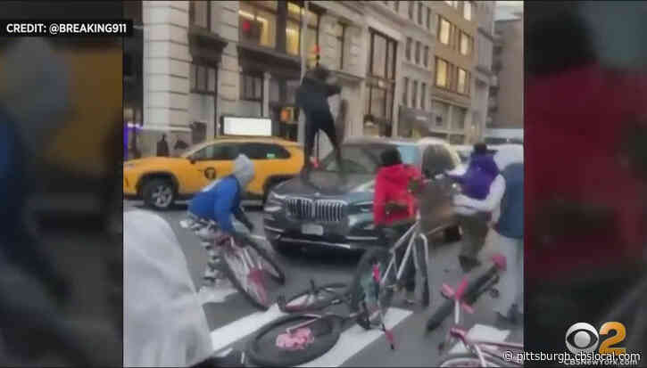 Shocking Video: Men On Bicycles Terrorize Man, Mother Riding In SUV In Manhattan