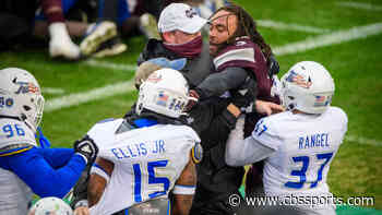 Massive brawl breaks out at end of Armed Forces Bowl between Mississippi State and Tulsa