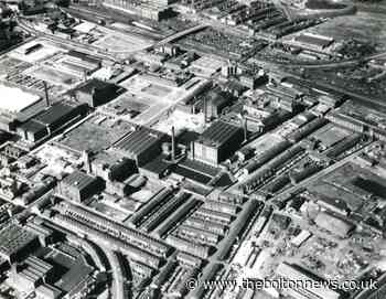 Mills galore in aerial view of Great Lever from 1964