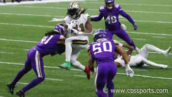 Alvina Kamara fined for Christmas cleats worn during six-TD explosion, plans to match fine in charity donation