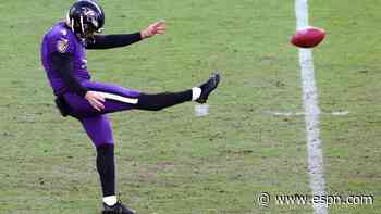 Ravens punter's 15-year game streak set to end