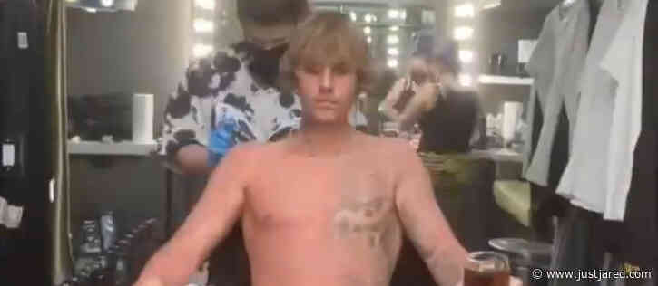 Justin Bieber Sits in His Underwear While Getting Tattoos Covered Up for 'Anyone' Music Video