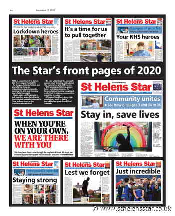 A selection of St Helens Star front pages of 2020 - St Helens Star