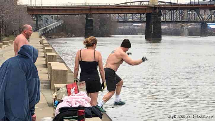 Small Group Takes Unofficial Polar Plunge Into Mon River