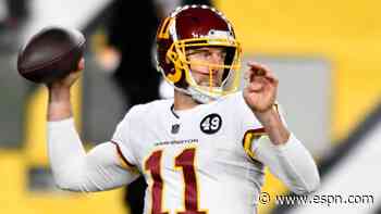 Washington QB Smith practices, still questionable