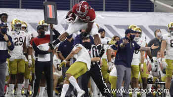 Alabama vs. Notre Dame: Najee Harris hurdles defender on long run in College Football Playoff semifinal game