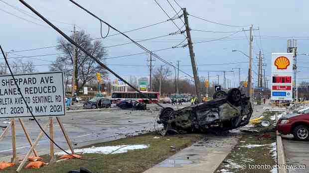 Ontario's police watchdog investigating Toronto crash that left 6 people injured - CTV Toronto