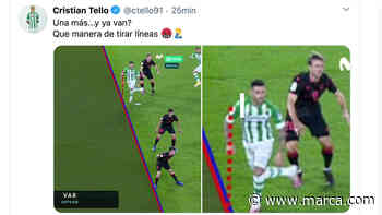 Tello se queja del arbitraje: "Una vez más, y ya van... Qué manera de tirar las líneas" - MARCA.com