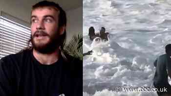 Australian surfer Mikey Wright rescues woman from Hawaii waves