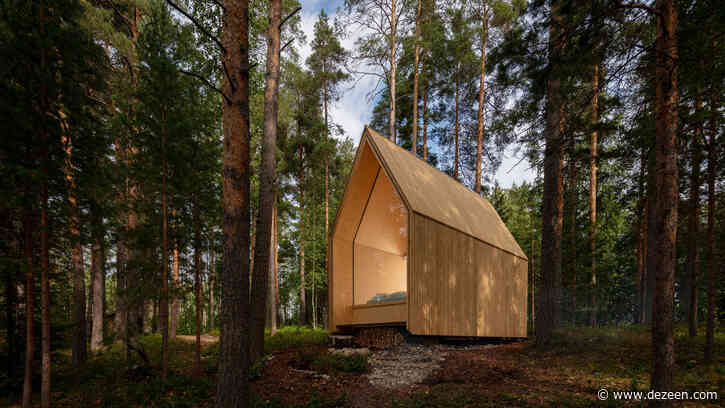 Ortraum Architects builds cosy woodland cabin from cross-laminated timber