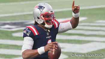 Cam Newton's first career TD catch pulls Pats even with Jets