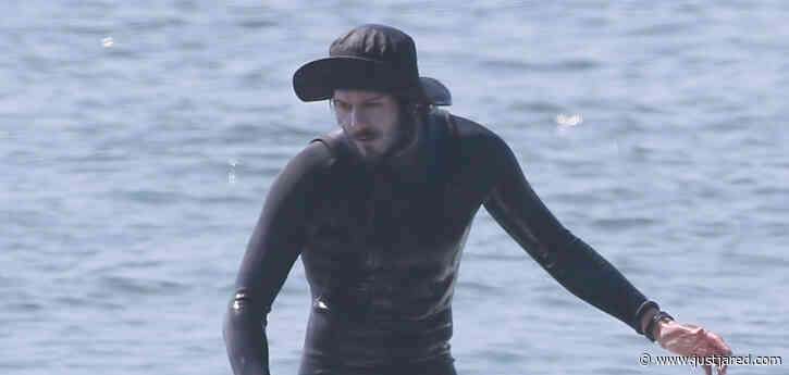 Adam Brody Does Some Solo Surfing in Malibu