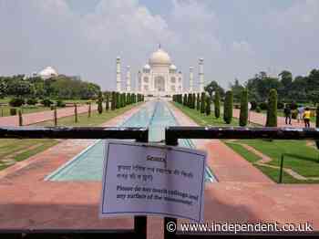 Crowds flock to Taj Mahal as restrictions lifted despite rising Covid cases