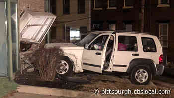 Jeep Crashes Into Old Bank Building In Troy Hill