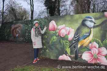 Ein Kunstwerk mit Natur- und Parkbezug: Lars Oschatz gestaltete eine Mauer im Bürgerpark - Berliner Woche