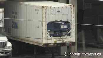 Overwhelmed London, Ont. hospital brings in mobile 'body holding' facility