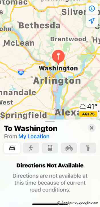 Apple Maps fails to provide directions to Washington D.C. ahead of ‘March for Trump’ rally (update: issue fixed)