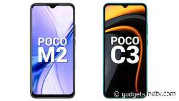 Poco M2, Poco C3 Price in India Cut; Poco M2 Now Starts at Rs. 9,999, Poco C3 Top Variant Costs Rs. 8,499