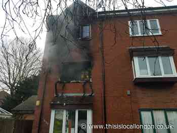 Three people taken to hospital after fire at Thamesmead flat