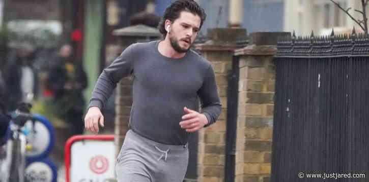 Kit Harington Goes for a Run in London