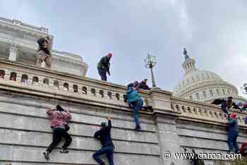 Dramatic photo shows Trump supporters scaling Capitol wall