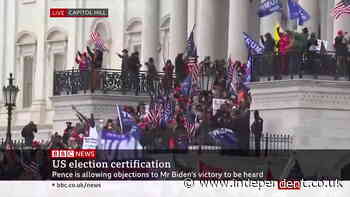 Moment pro-Trump rioters storm US Capitol captured on TV broadcast