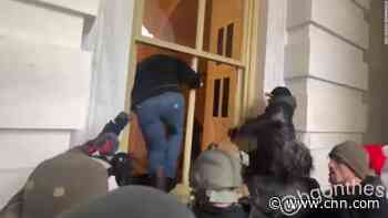 Rioters break windows and breach US Capitol