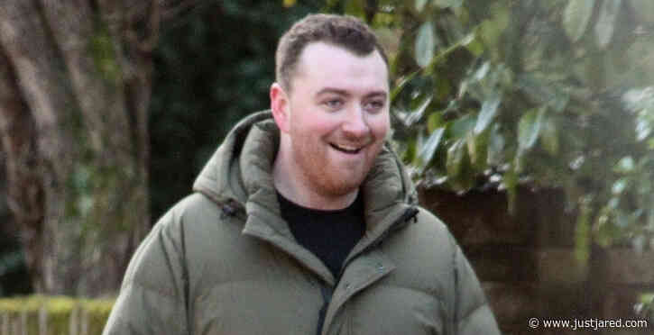Sam Smith is All Smiles While Walking with a Friend in London