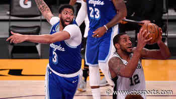 Lakers' Anthony Davis knocks over cart, calls out defense after loss to Spurs, which shows leadership growth