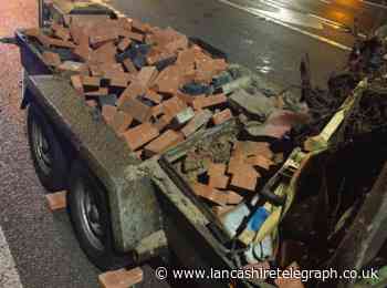 'An accident waiting to happen' - banned driver caught towing trailer full of house bricks on M61