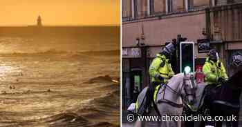 Swimmers and surfers flock to the coast as police patrol silent city centre