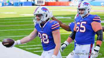 Josh Allen runs, then passes to Dawson Knox for early Bills TD
