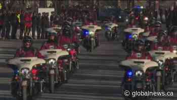 Procession for fallen officer Sgt. Andrew Harnett takes place in Calgary