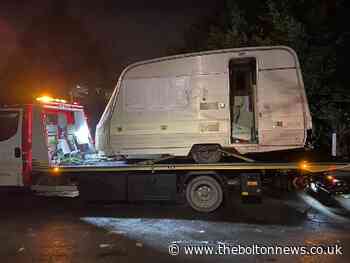 Police remove abandoned caravan from road