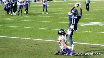 Tracking questionable NFL officiating decisions: Did A.J. Brown push off?