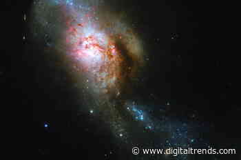 Hubble gallery of galaxies smashing together shows star clusters forming