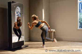 NordicTrack Vault fitness mirror conveniently stores weights for workouts