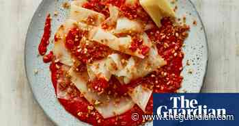 Thomasina Miers' recipe for celeriac 'pasta' handkerchiefs with winter romesco sauce - The Guardian