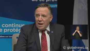 Coronavirus: Legault says he was 'truly touched' by Quebecers following new curfew, measures | Watch News Videos Online - Globalnews.ca