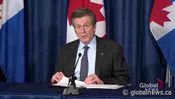 Coronavirus: Toronto Mayor Tory says he supports the Ontario government's decision to implement new health measures | Watch News Videos Online - Globalnews.ca