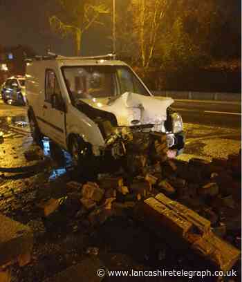 Two arrested in Blackpool as van was crashed twice in one night