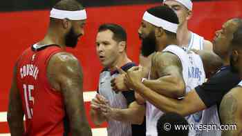 Houston Rockets' DeMarcus Cousins, Los Angeles Lakers' Markieff Morris both ejected - ESPN