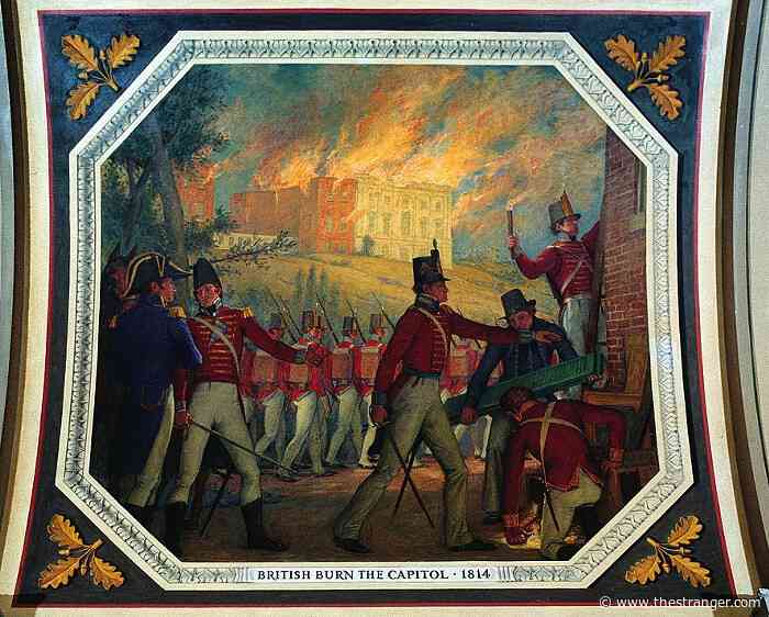 How to Look at Allyn Cox's "British Burn the Capitol, 1814"